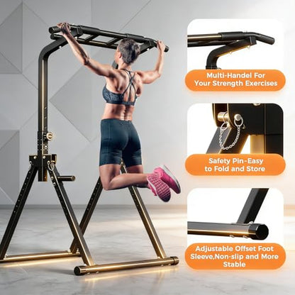 ZENOVA Pull Up Bar, Multi-Function Pull Up Dip Bar Station, Home Gym Workout Strength Training Equipment for Men Women Muscle Building