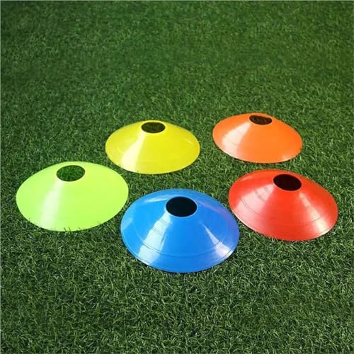 Plastic Cones 20pcs Thickened Training Cones Soccer Agility Discs Football Sports Marker Set Equipment Accessories For Outdoor Indoor Games(Orange)