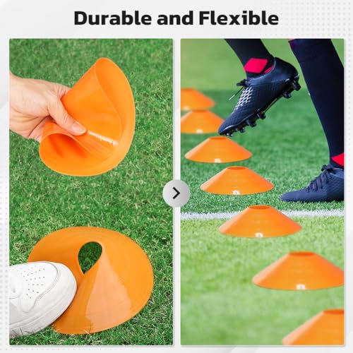 GHB Soccer Cones 25/50/100 Pack Disc Soccer Sport Cones - color: 25Pcs Multicolor