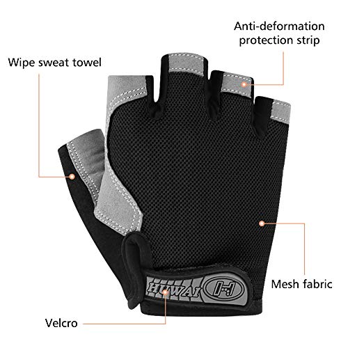 Accmor Cycling Gloves for Men Women, Bike Gloves Half Finger Road Bike MTB Gloves, Anti-Slip Shock-Absorbing Glove for Fitness Cycling Outdoor Sports