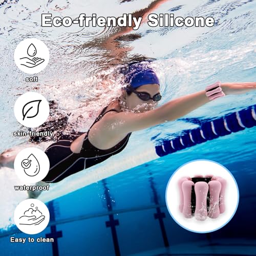 Adjustable Ankle Weights for Women - Non - slip Silicone, 2 - Pack 1lb Each, Leg weights, Black & Pink
