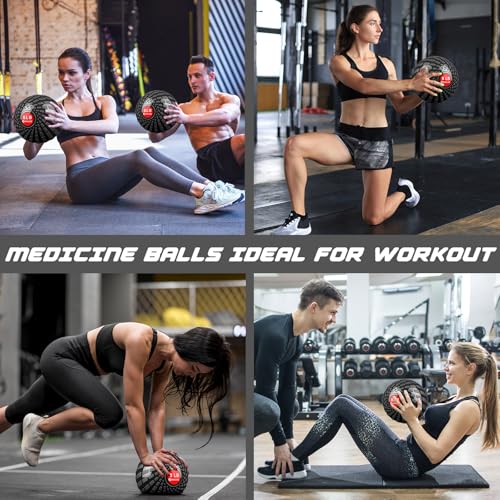Slam Ball 8-10 lb Medicine Ball Weighted Balls for Exercise and Workout, Strength, Cardio, Cross-Training and Core Workouts