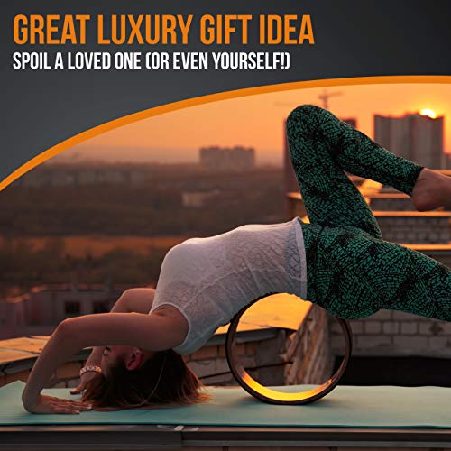 Deluxe Cork Yoga Wheel Set - Back Roller, 2 Cork Blocks & Strap