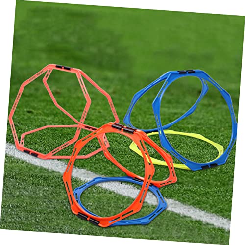 Agility Rings 4 Pack Pp Material Hexagon Training Rings for Soccer Hurdles Basketball