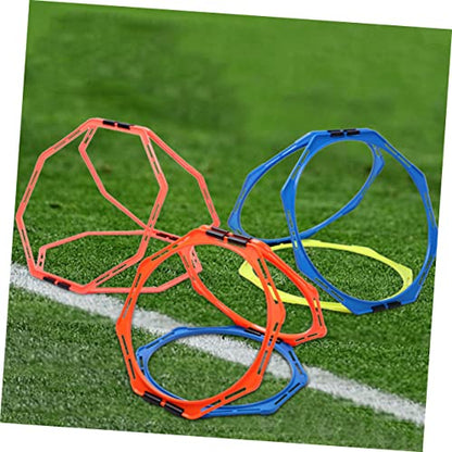 Agility Rings 4 Pack Pp Material Hexagon Training Rings for Soccer Hurdles Basketball
