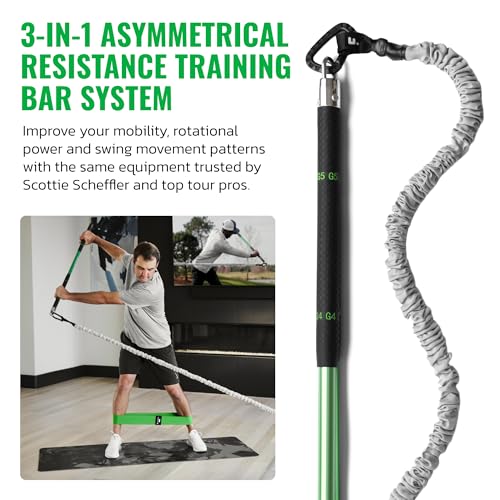 GolfForever Swing Trainer – Golf Fitness & Training System for Strength, Flexibility & Swing Power – Includes Membership & Premium Training Bar for Golf-Specific Workouts - size: 3-Month Membership