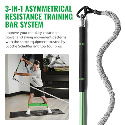 GolfForever Swing Trainer – Golf Fitness & Training System for Strength, Flexibility & Swing Power – Includes Membership & Premium Training Bar for Golf-Specific Workouts - size: 3-Month Membership
