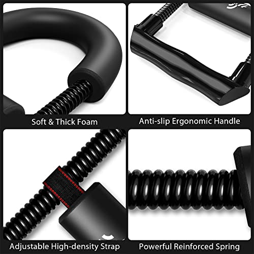 Sportneer Forearm Strengthener Wrist Exerciser with Adjustable Tension - style: Tension: 5kg/11 lbs - Length: 11.4"