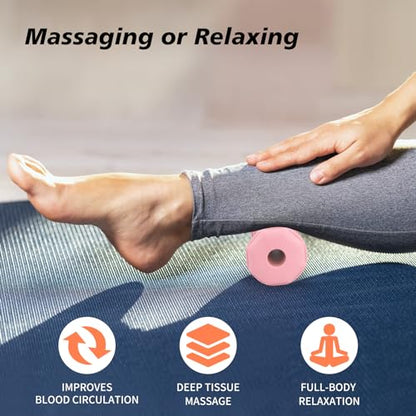 Pink Foot Massager Roller for Plantar Fasciitis, Arch Heel Pain Relief - color: Pink