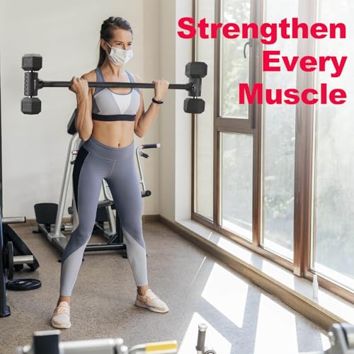 Dumbbell to Barbell Converter – Adjustable Weights & 200LB Capacity for Home Gym Strength Training