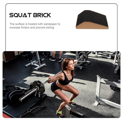 FOMIYES Cork Fitness Slant Board for Calf Stretch and Ankle Support, High-density Sturdy Yoga Block with Beveled Edges, Household Exercise Incline for Squats and Physical Therapy