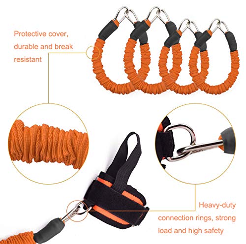 Exercise Boxing Resistance Bands Leg Strength Training Home Workout Equipment Bounce, Explosive Power Training for MMA, Bounce,etc Indoor and Outdoor Fitness Training, Set of 12