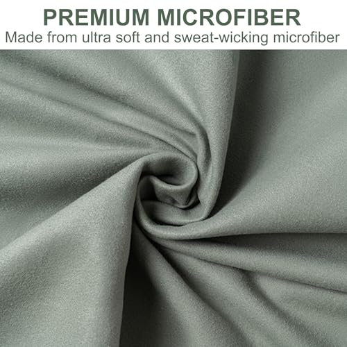 Camping Towel,2 Pack Microfiber Travel Sports Towel,Quick Dry-Super Absorbent-Ultra Compact-Ultra Soft-Lightweight.Suitable for Gym,Yoga,Trip,Beach,Shower,Backpacking,Pool(Army Green)