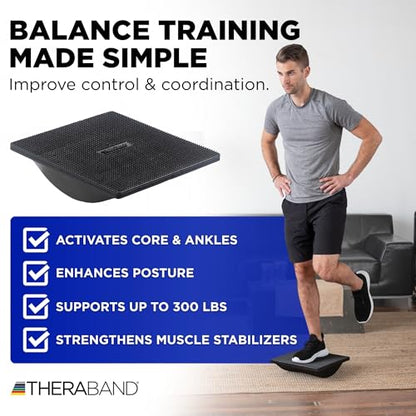 Theraband 23300 Rocker Balance Board for Rehab, Improved Posture, Balance and Stability Training - style: Rocker Board