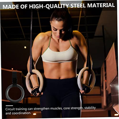 2pcs Adjustable Webbing Fitness Rings Equipment Gymnastics Beam Pull-up Fitness Ring Home Exercise Equipment