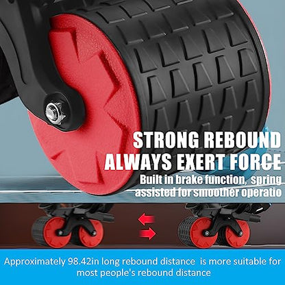 Elbow Support Automatic Rebound Abdominal Wheel，Ab Roller for Abdominal Exercise Machine，Abs Workout Equipment，Dolly Core Strengthening Trainer Fitness Belly Training