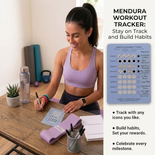 Premium Fabric Resistance Bands, 3 Levels, Non-Slip Booty Bands | Includes guidance cards, workout tracker and carry bag for glutes, thighs, hips, butt, home and gym training.
