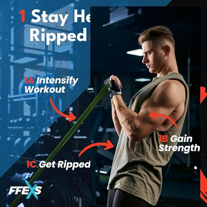 FX FFEXS/Pull up Assistance Bands Set - Pull up Resistance Bands for Men & Women - Elastic Pull up Bands for Working Out & Fitness & Stretch - Pull up Assist Power Bands