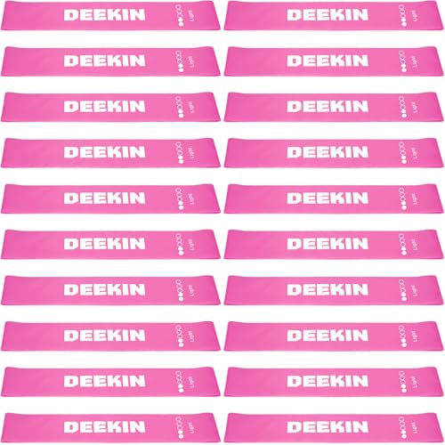20 Pcs Resistance Bands Resistance Loop Exercise Bands Exercise Equipment Elastic Drag Ring for Women and Men Home Fitness, Gym, Yoga - color: Pink, style: 25-30 Lbs