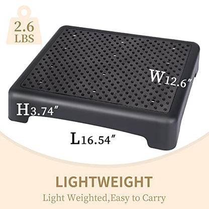 Mobility Step Stool,Heavy Duty Step Platform with Non-Slip Surface 400 Lbs Load Capacity,Half Step Stool for Adults,Elderly Seniors Indoor and Outdoor Use,Black