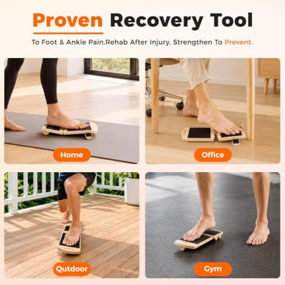 Adjustable Balance Board for Ankle Strengthening & Stability - color: Black