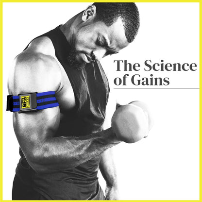 BFR BANDS PRO Blood Flow Restriction Bands for Arms, Legs & Glutes Occlusion Training, Help Gain Muscle Without Heavy Weight Lifting, Quick-Release Strong Elastic Strap for Men & Women