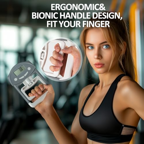 Hand Grip Strength Tester - 220lbs/100kg Digital Hand Dynamometer with High-Precision Strain Gauge, Electronic Handgrip Strength Testing Tool for Athletes, Seniors & Fitness Tracking - color: Black
