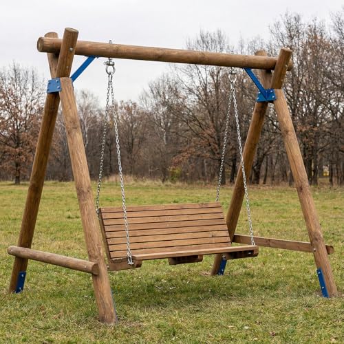 4 Pcs Heavy Duty Swing Hanger with Bearings M10 x 11 Stainless Steel Swing Hooks Screw Brackets Permanent Anti-Rust 180°,1500 LB for Wood Steel Beam Yoga Hammock Chair Punching Bag Porch Swings Seat