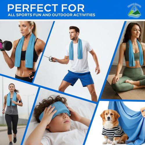 Cooling Towel 4 Pack, 40"x12" Ice Towel for Instant Relief, Microfiber Chilly Towel for Sports, Gym, Running, Yoga, Golf, Camping, Fitness (Mix 2) - color: Mix 2