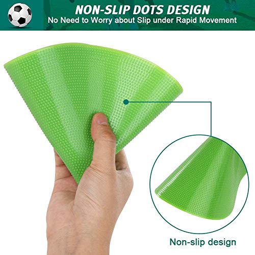 60 Pcs Poly Vinyl Spot Markers Rubber Floor Dots Non Slip Agility Markers Flat Field Cones for PE Gym Classes, Classroom Activities and Games, Soccer Basketball Sports Speed Agility Training - size: 10inch