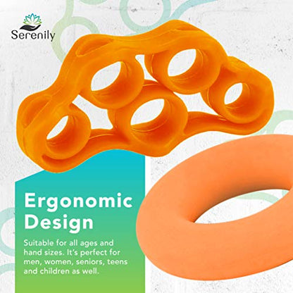 Hand Grip Strengthener Forearm Strengthener for Hand Workout Grip Strength Trainer Hand Gripper Strengthener Finger Stretcher Hand Strengthening Devices - 6 Pack Hand Exercisers for Strength