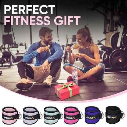 Ankle Strap for Cable Machine, Ankle Resistance Bands, Cable Kick Back Ankle Straps for Gym, Glute Workouts, Leg Extensions, Adjustable Straps with Neoprene Padding