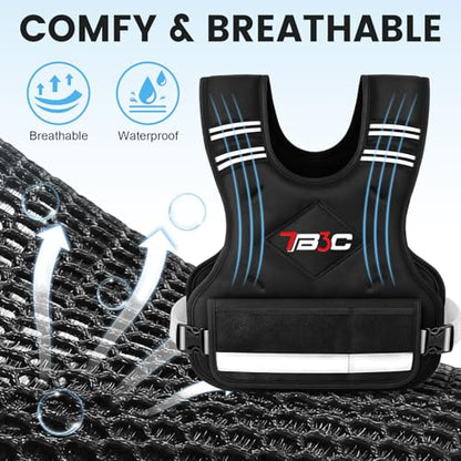 TB3C Adjustable Weighted Vest Woman, 4-10/11-20/20-30 LB Weight Vest for Women, Plus Size Womens Weighted Vest - color: Black, size: 04-10LB