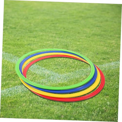 BESPORTBLE 4pcs Soccer Training Ring Plastic Jumping Ring for Speed and Agility Football Training Supplies for Coordination Drills