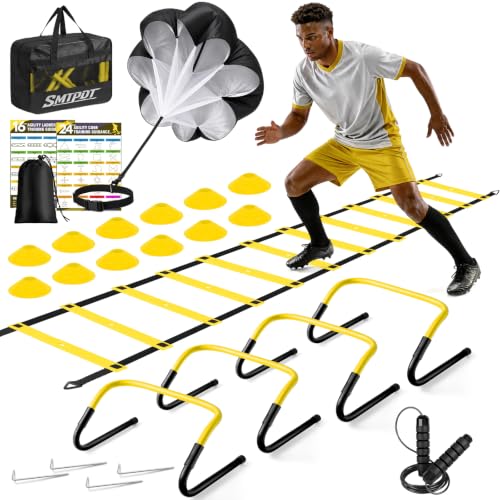 Agility Ladder, Soccer Football Training Equipment Agility & Speed Training - color: Yellow