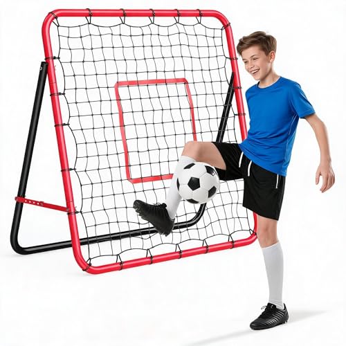 Adjustable Multi-Sport Bounce Backer Net – Dual Surface Pitchback Trainer for Soccer, Football, Baseball, Volleyball & Softball – Durable, Portable, Easy Setup for Backyard or Field, Great for