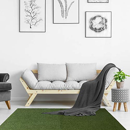 We Sell Mats 3/8 Inch Thick Interlocking Foam Carpet Tiles Durable Carpet Squares Anti Fatigue Support for Home Office or Classroom Use - color: Olive, style: 24 Square Feet (6 Tiles)