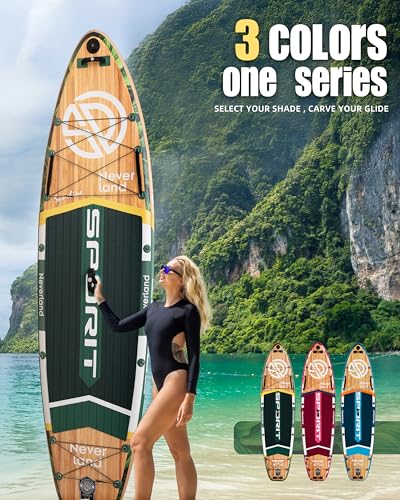 11'6×35" Super Wide Inflatable Stand Up Paddle Board, Ultra Stable SUP Board for Adults, 450lb Capacity with Shoulder Strap, 100L Backpack, Removable US Fin, Floating Paddle, Safety Leash