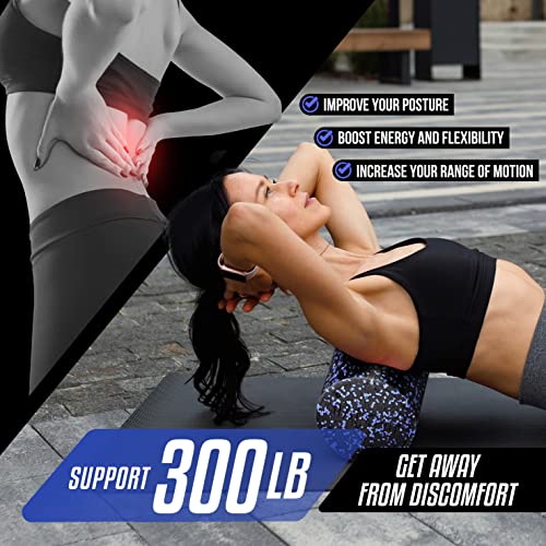 Yes4All High-Density EPP Round Back Roller Foam, Exercise Foam Roller for Yoga, Pilates & Stretching - 12, 18, 24, 36 inch