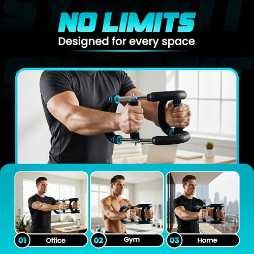 Twister Arm Trainer with Adjustable 5 Resistance Levels (40–120 lbs), 4 Springs, Anti-Slip Handles, Carry Bag - Chest Trainer Equipment for Men & Women, Home Gym Strength Trainer