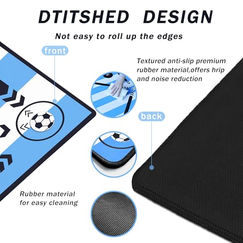2F22E Soccer Training Mat for Kids & Youth, Non-Slip Silent Footwork Training Equipment with Soccer Bounce Trainer & Socks, Ball Mastery Skills Mat with Instructional Video for Indoor Practice