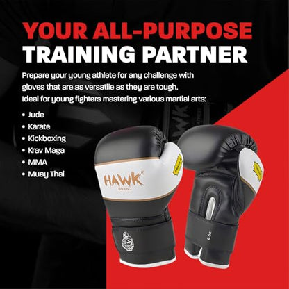 Kids Boxing Gloves for Kids Children Youth Punching Bag Kickboxing Muay Thai Mitts MMA Training Sparring Gloves - color: Black, size: 4 oz