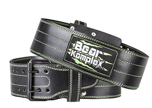 Bear KompleX Genuine Leather Adjustable Weightlifting Belt, Protection and Support for Back and Core During Training, Olympic Athletes, and Powerlifting, 5 Millimeters Thick, Men and Women - size: Medium 31"-38" waist