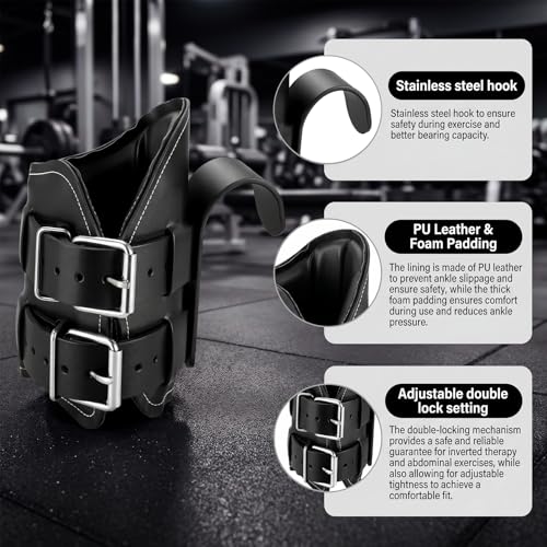 Anti Gravity Inversion Boots for Hanging Upside Down,Inversion Boots for Inversion Decompression Stretching and Abdominal Exercise,Strength Training Inversion Equipment for Home Gym
