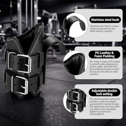 Anti Gravity Inversion Boots for Hanging Upside Down,Inversion Boots for Inversion Decompression Stretching and Abdominal Exercise,Strength Training Inversion Equipment for Home Gym