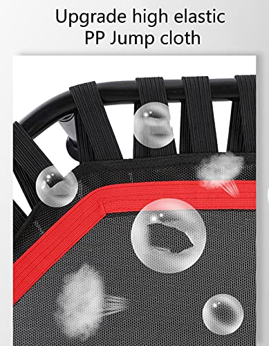 Replacement Trampoline Pad Outdoor Fitness Mute Foldable Trampoline with Armrests Mini Exercise Rebounder for Adults Indoor/Garden Workout Equipment,Maximum Load 200Kg,Diameter 40In