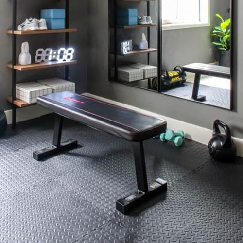 BalanceFrom 6 Piece Foam Floor Mat Puzzle Tiles, 3/4” Thick, 24 Sq Ft, Black - color: Black, style: 3/4" Thick, 24 Square Feet