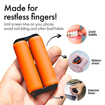 ONO Roller - Handheld Fidget Toy for Adults | Help Relieve Stress, Anxiety, Tension | Promotes Focus, Clarity | Compact, Portable Design (Orange, Junior Size - ABS Plastic) - size: Junior Size, style: ABS Plastic - Orange