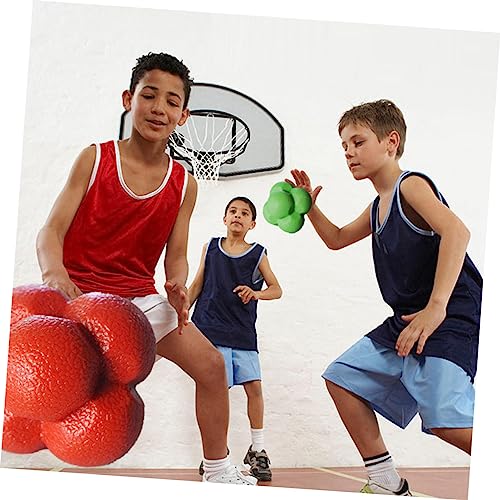 Outanaya 3pcs Hexagonal Reaction Ball Set High Elasticity Fitness Agile Training Balls for Exercise and Agility Training Suitable for Skill Levels Random Color