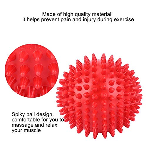 Germerse Massage Ball Spiky Massage Roller Ball for Trigger Point Therapy, Muscle Knot Remover(S-Red) for Yoga Supplies